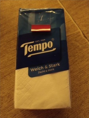 Tempo Taschentücher 4 lagig 1 Pack mit 15 x 10 Tücher Tissue geprägt Duftfrei