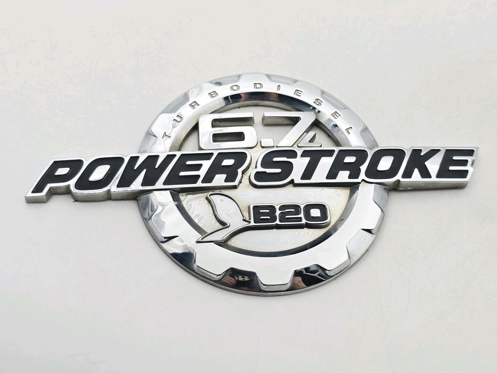 2011-2016 FORD F-250 F-350 TURBO DIESEL POWER STROKE 6.7L B20 EMBLEM SYMBOL OEM