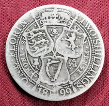 1899 FLORIN 2s SILVER QUEEN VICTORIA COIN