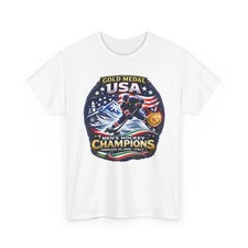USA Men Hockey Gold Medal Champions 2026 Italy Commemorative T Shirt