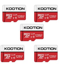 Kootion Micro SD Card Ultra Memory 128GB 5 Pack U1 Class 10 For Smartphones PC