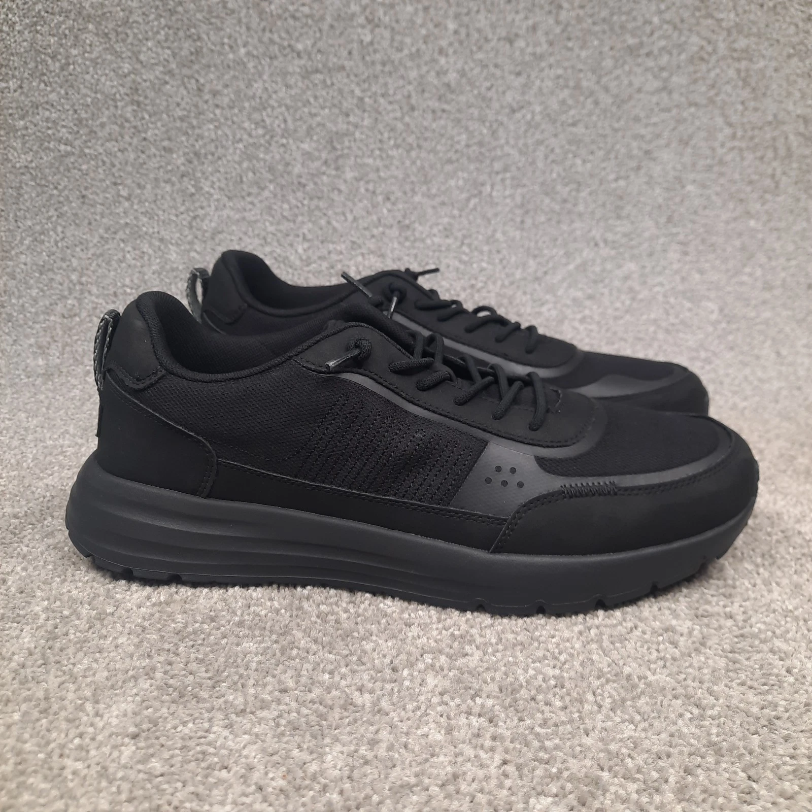 Hey Dude Men Sirocco Alta Essentials Shoes Sneaker Size 10 Black Lightweight