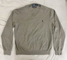 Polo Ralph Lauren Jumper Sweater Men Sz L Earth Tone Crew Neck 100 Pima Cotton