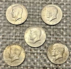 Kennedy 1960s Half Dollars 40% Silver Lot of 5