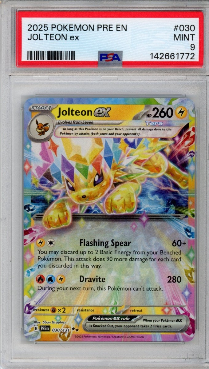 PSA 9 Jolteon ex Pokemon S&V Prismatic Evolutions Holo #030 | eBay