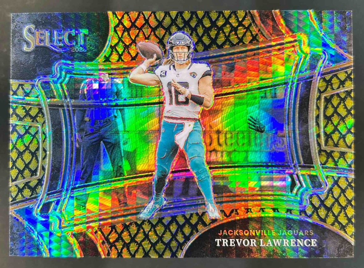 2023 Select Trevor Lawrence Dragon Scale Gold Prizms Field #7/10 Jaguars