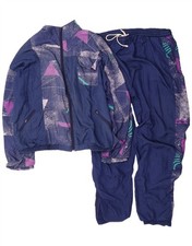 ORSO POETA Mens Full Tracksuit XL Navy Blue Geometric Polyamide DU23