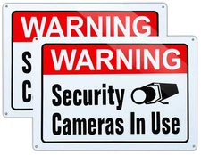Large Warning Video 10x14 inches, 2-Pack(10''x14'') 