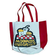 Vintage McDonald s Collectors Club Canvas Tote Bag Large 14x20
