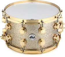 DW Collector's Series Snare Drum - 8 inches x 14 inches, Nickel Sparkle