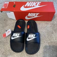 NEW Men NIKE VICTORI ONE SLIDES BLACK SIZE 9