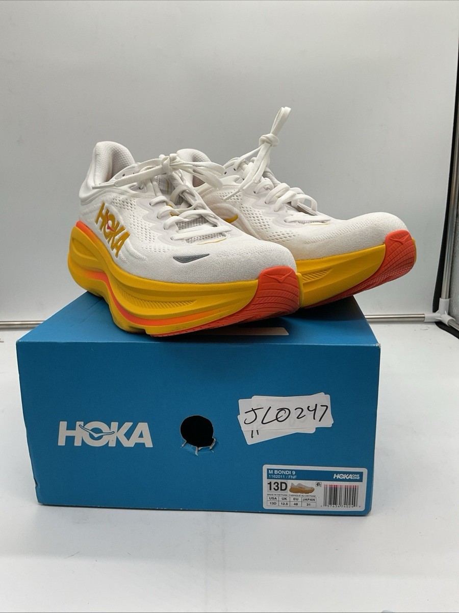 Hoka One One Bondi 9 1162011-FNF Men's 13 D Frost Sunflower
