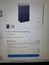 iflo Jalon 2 Door Floor Standing Base Unit 500mm Navy Blue Matt 664683 RRP £ 340