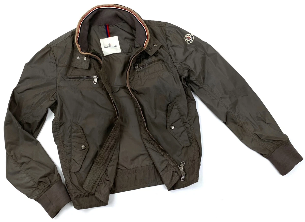 Auth Men s MONCLER LEROY Gray Nylon Casual Windbreaker Jacket Size