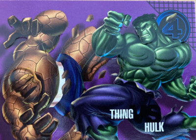 Marvel Vision Embossed Thing Hulk Fantastic Four #73 Fleer/Skybox 1996
