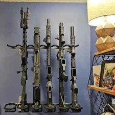 Rifle Gun Rack Organizer Wall-Mount Tactical Shotgun Carbine FreeStanding 6-Slot