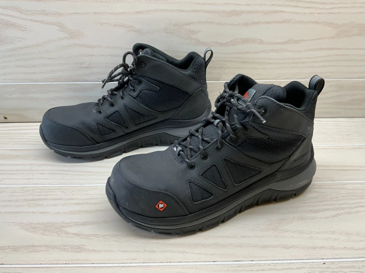 Merrell Fullbench Speed Mid Carbon Fiber Toe Work Shoe Men s Size 9M MSRP 130
