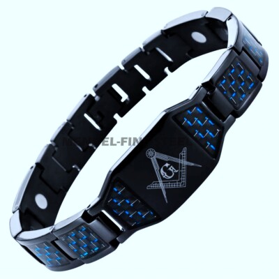 Gioielli Da Uomo Bracciale Massonico Massonico Massonico In Pelle - Foto 5