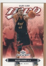 2003-04 Brian Grant UD MVP GOLD Parallel /100 - #87 Miami Heat Xavier