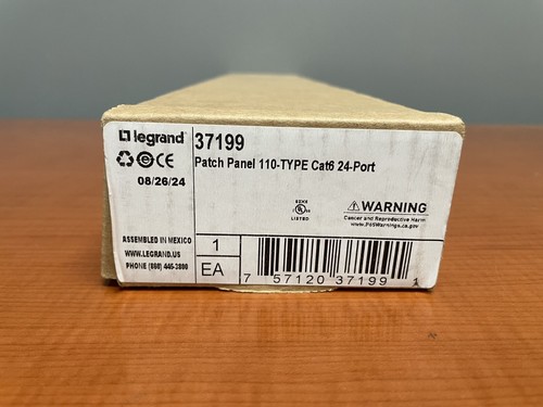 Legrand 37199 24-Port Cat6 110-Type Patch Panel - Photo 2/7