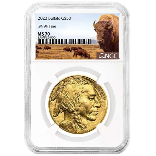 2023 $50 1oz Gold Buffalo NGC MS70 Buffalo Label