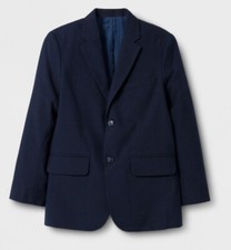 Boys' Classic 2-Button Suit Jacket Coat Cat Jack Navy Blue size 4, 7