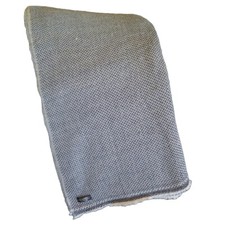 Cashmere 4 Ply Throw/Blanket Hand Loomed Nepal 2 Color Black  Snow