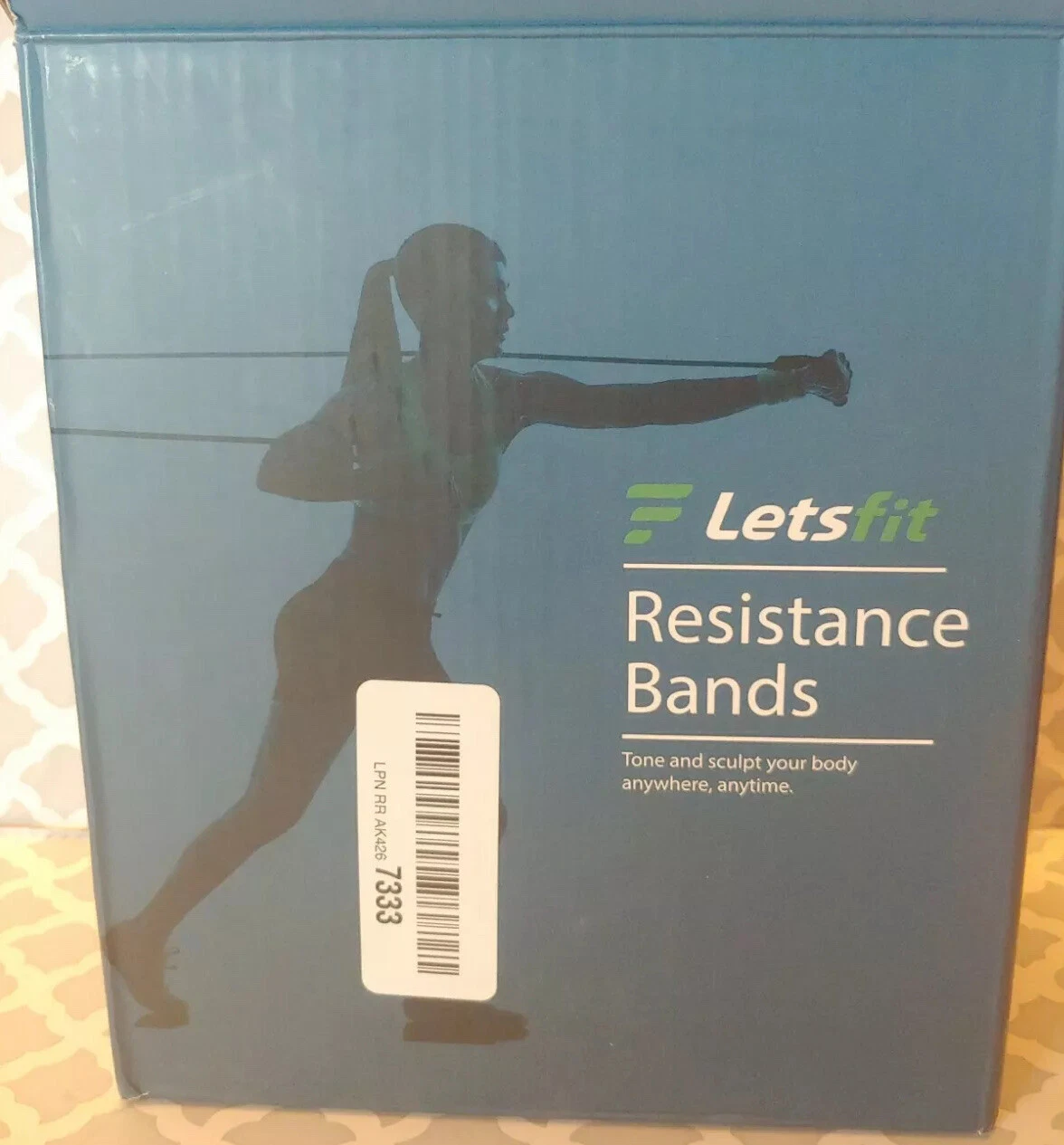 Letsfit Resistance Loop Bands, Resistance Exercise Bands-Home Fitness, 150 lbs.