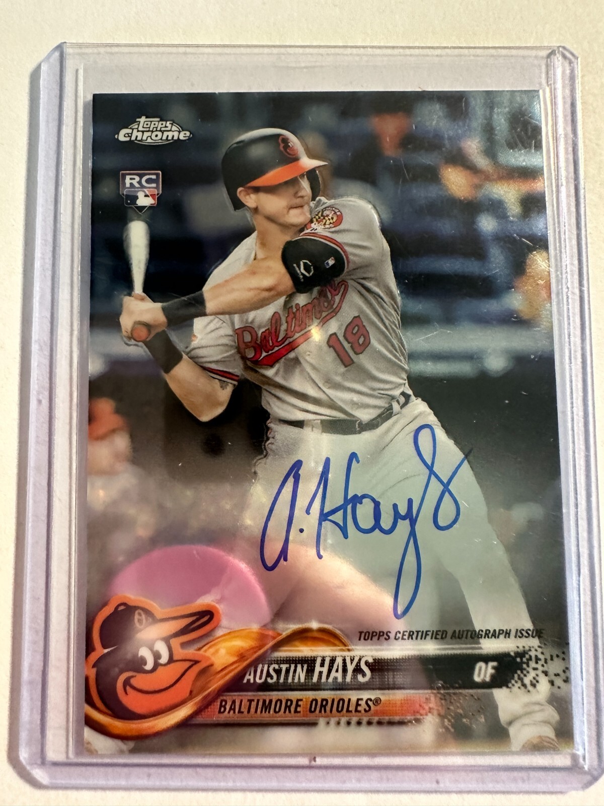 K84,362 - 2018 Topps Chrome Rookie Autographs #RAAH Austin Hays