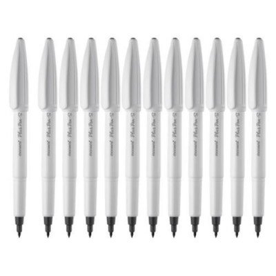 Monami Plus Pen S Filzspitze auf Wasserbasis, feiner Linerstift - weißer Körp...