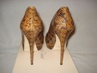 100% AUTHENTIC NEW WOMEN JIMMY CHOO CROWN COGNAC SNAKE LEATHER HEEL US 11 — photo 4