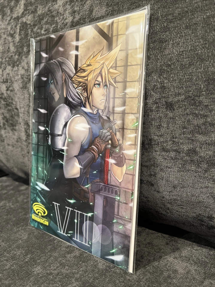 ¡Libro de arte Final Fantasy 7 Cloud & Sephiroth Virgin Natwa! ¡Exclusivo de Wondercon! Foto 3 de 3