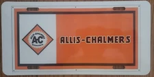 Allis Chalmers Tractor  Logo Aluminum Vanity License Plate Tag