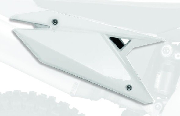 Plaque latérale Polisport blanche RM-Z 250 pour changer vos carénages