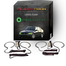 Green Angel Eye Led Headlight Halo Ring Kit For 2001-2005 Lexus Is300 Headlights