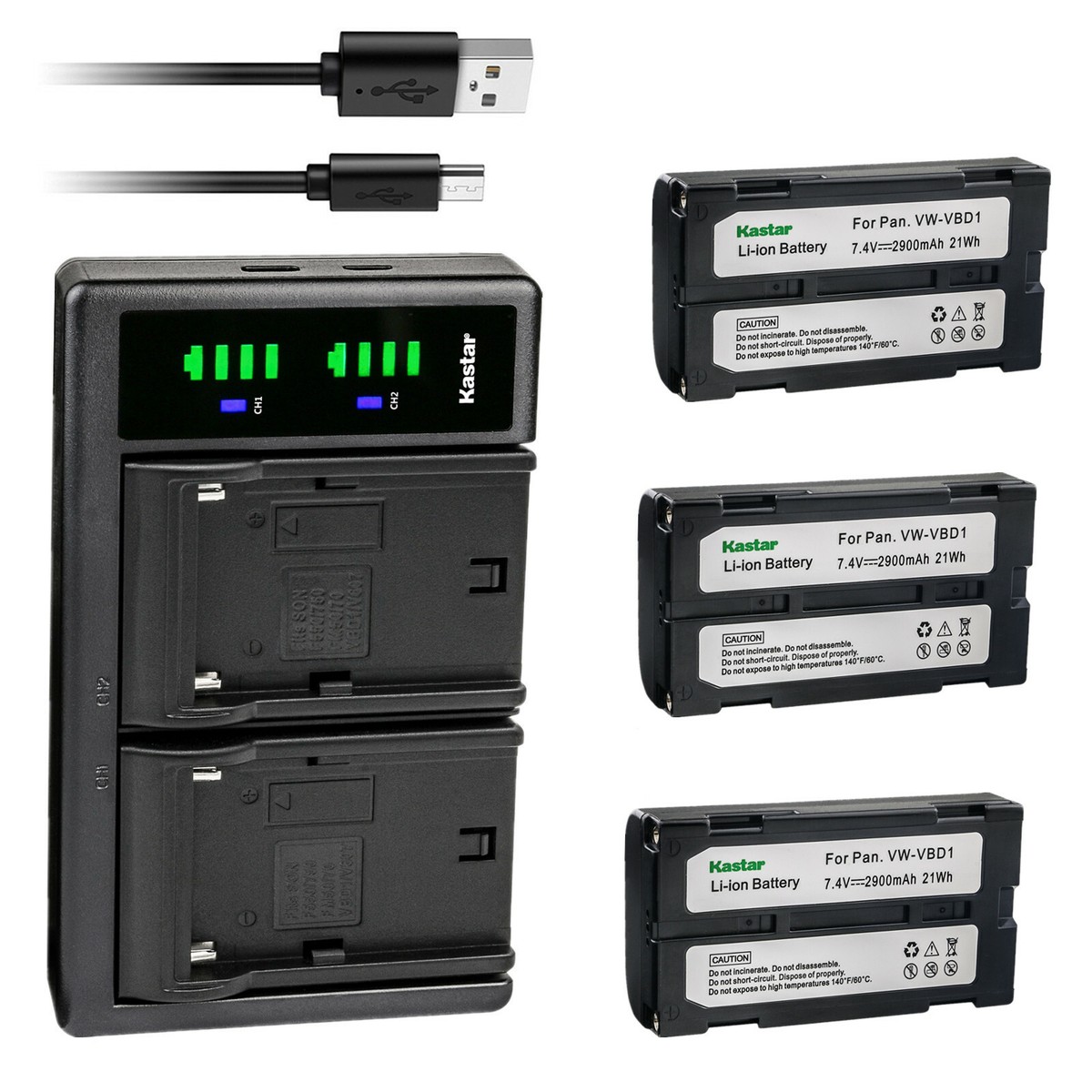 vhbw 2X Batterie Compatible avec Nikon VM7200, VM720 caméra vidéo