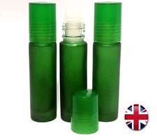10 ML Green Frosted Glass Essential Oil Empty Bottles Roll on Botles Perfume fil