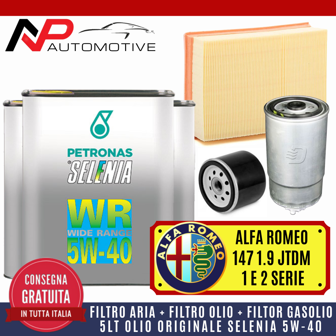 KIT TAGLIANDO ALFA ROMEO 147 1.9 JTD JTDM 5L SELENIA 5W40 4 - Foto 11