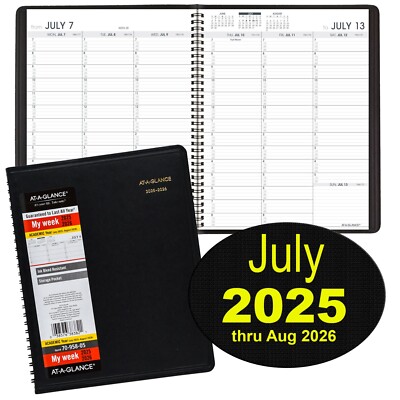 At-A-Glance 70-958-05 2025-2026 July 2025 Academic Weekly Appt. Book, 7 x 8-3/4''