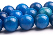 9-10MM Royal Blue Jade Beads Grade AAA Round Gemstone Loose Beads
