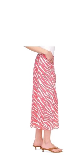 Michael Michael Kors Womens Zebra Print MIDI Skirt Pink White Size 6 - Picture 2 of 4
