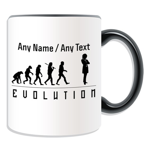 Personalised Gift Doctor Female Mug Money Box Cup Evolution Design Name NHS GP - Picture 3 of 21