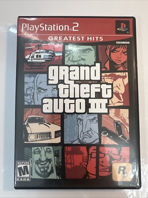Grand Theft Auto III GTA 3 (PS2, PlayStation 2) CIB Complete With Map - Tested