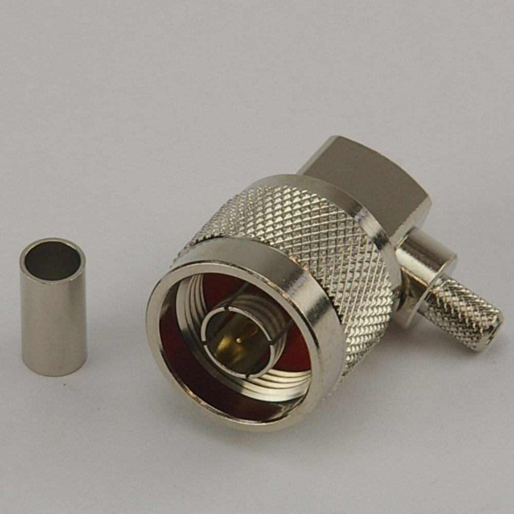 Right Angle N-Type Male Crimp connector CLF200 Cable GSM Repair WiFi-Antennas