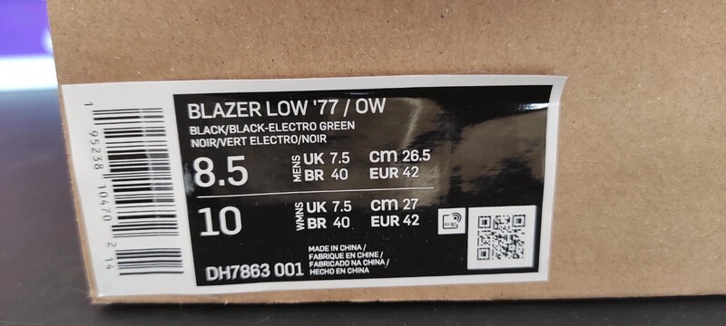 OFF WHITE X NIKE ? Nike Blazer Low x Off White 8.5US 7.5UK 42EU ??