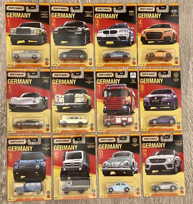 Matchbox 2022 Stars of Germany SET of 12 Cars Porsche Mercedes BMW
