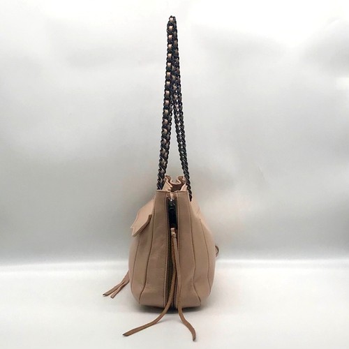 Rebecca Minkoff Blush Beige Leather Expandable Double Chain Shoulder Bag - Picture 3 of 12