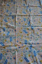 The Land of Nod Crib Sheet Flat - Floral Repurpose Fabric 44 x 63"