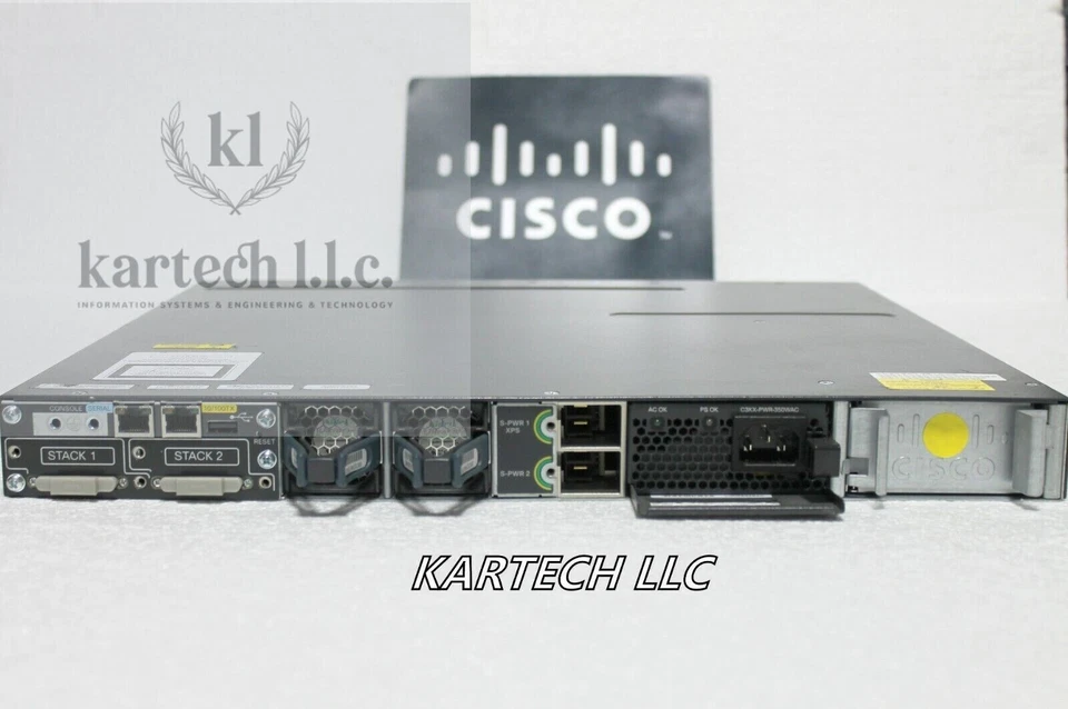 Cisco Catalyst 3750X WS-C3750X-12S-S 12-Port GbE SFP IPBase Managed Switch - Image 2 of 4