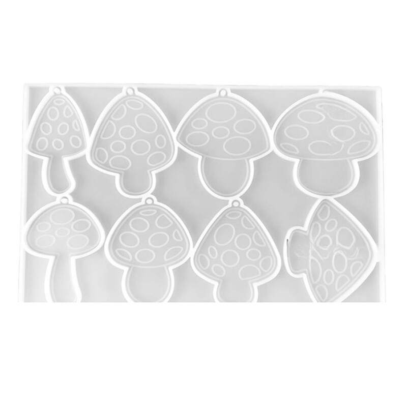 DIY Silicone Mushroom Pendant Molds for Resin Keychains